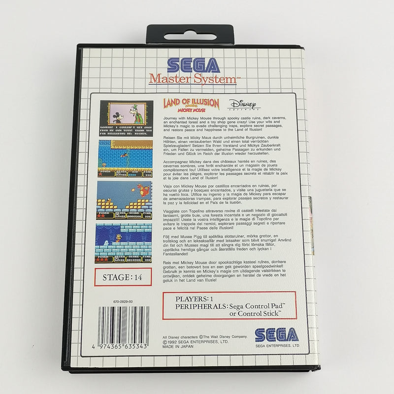 Sega Master System Spiel : Land of illusion Starring Mickey Mouse - OVP PAL MS