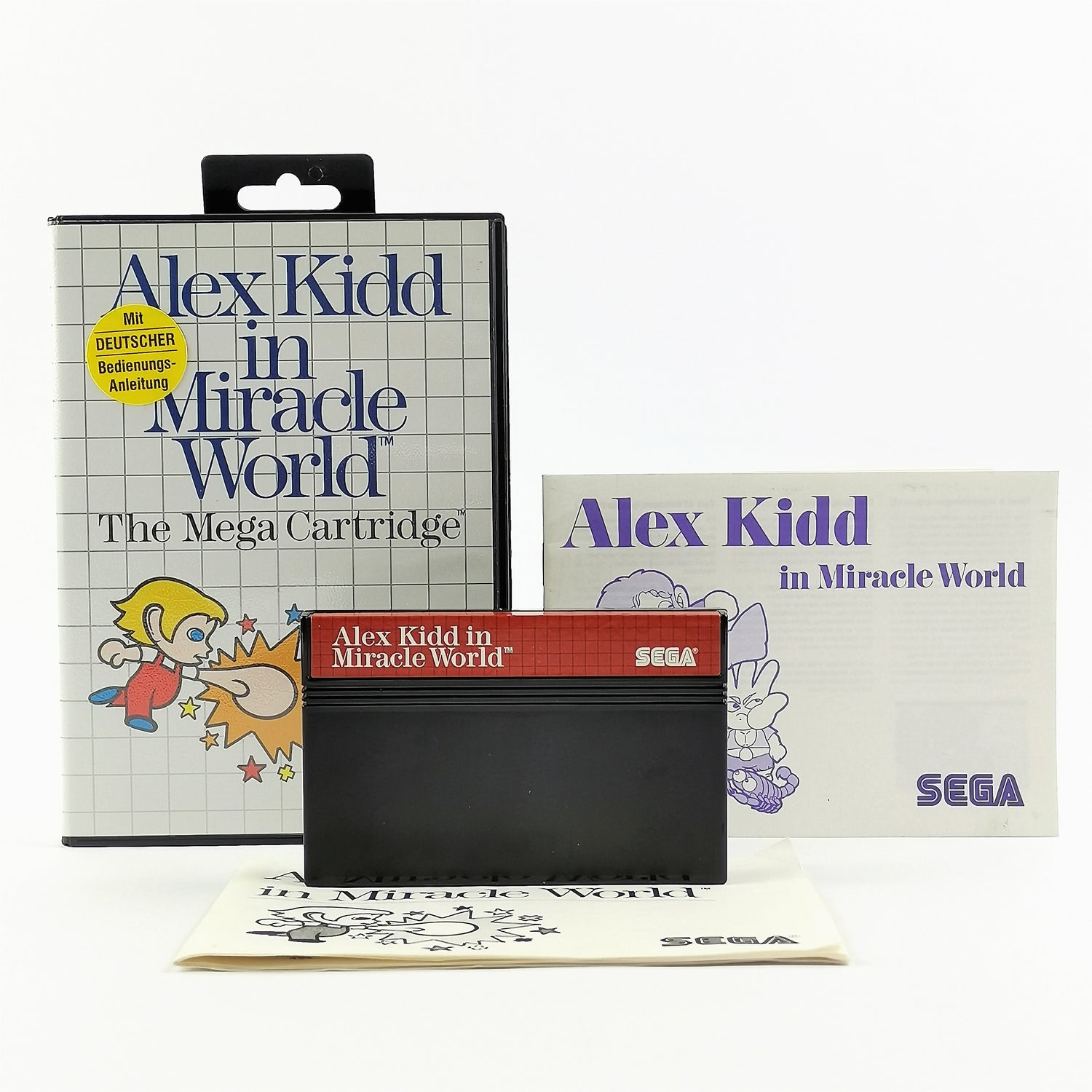 Sega Master System Spiel : Alex Kidd in Miracle World - EN Version OVP Anleitung