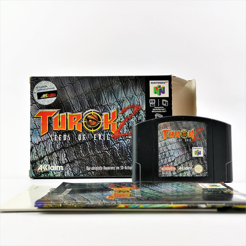 Nintendo 64 game: Turok 2 Seeds of Evil - original packaging &amp; instructions PAL version N64