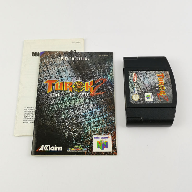 Nintendo 64 game: Turok 2 Seeds of Evil - original packaging &amp; instructions PAL version N64