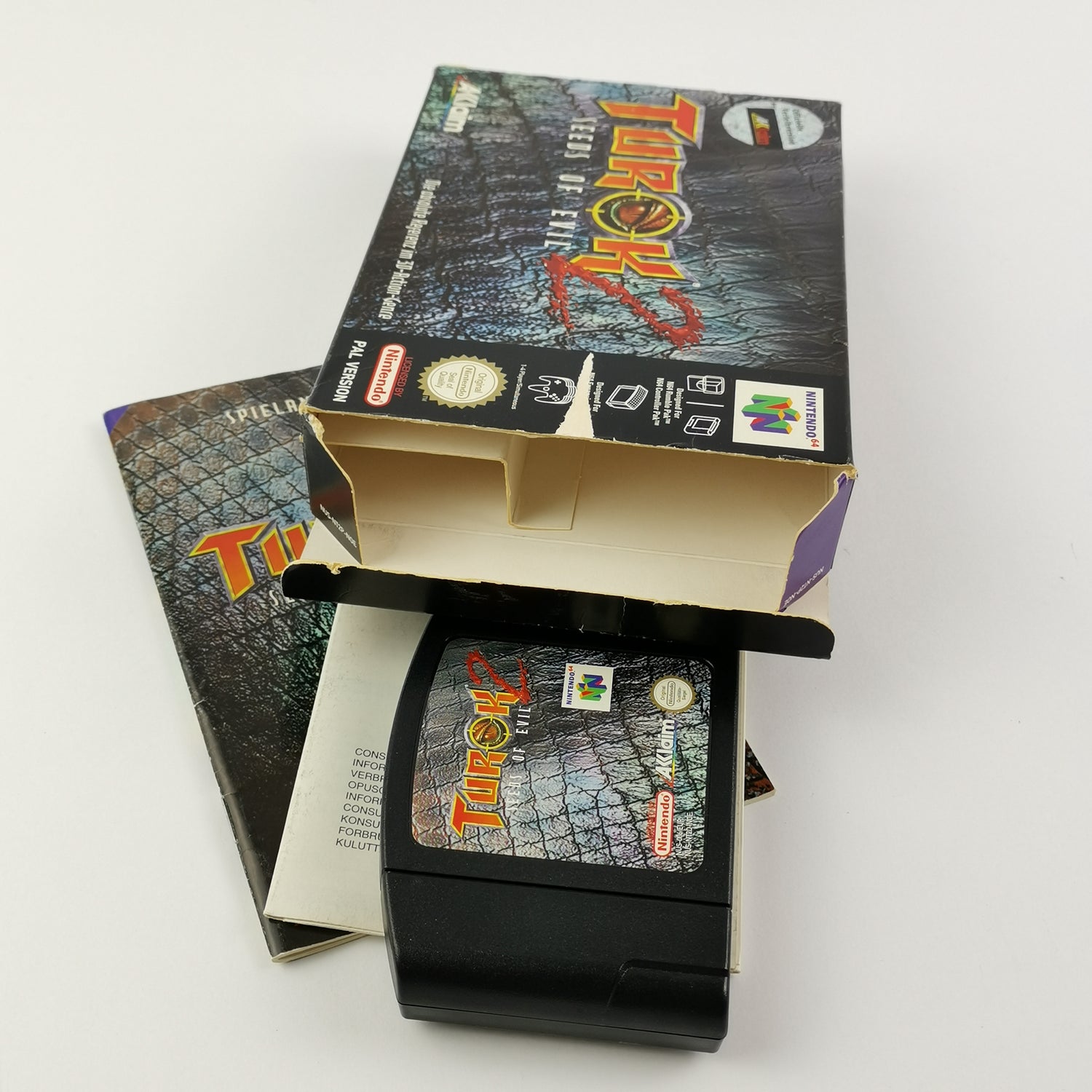 Nintendo 64 game: Turok 2 Seeds of Evil - original packaging & instructions PAL version N64