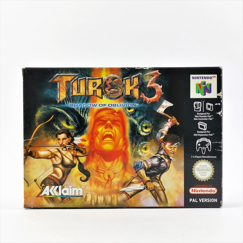 Nintendo 64 game: Turok 3 Shadow of Oblivion - original packaging &amp; instructions PAL version N64