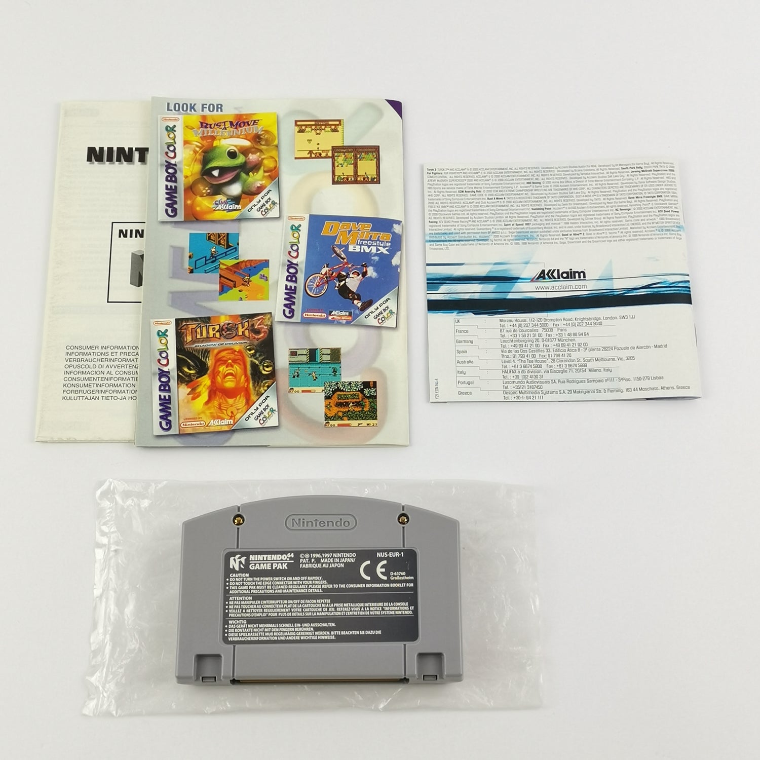 Nintendo 64 game: Turok 3 Shadow of Oblivion - original packaging & instructions PAL version N64