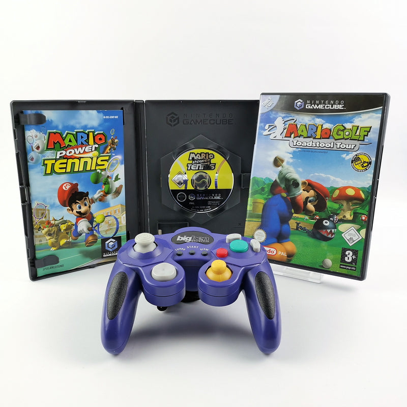 Nintendo Gamecube Spiel : Big Ben Gamepad + Mario Power Tennis und Mario Golf