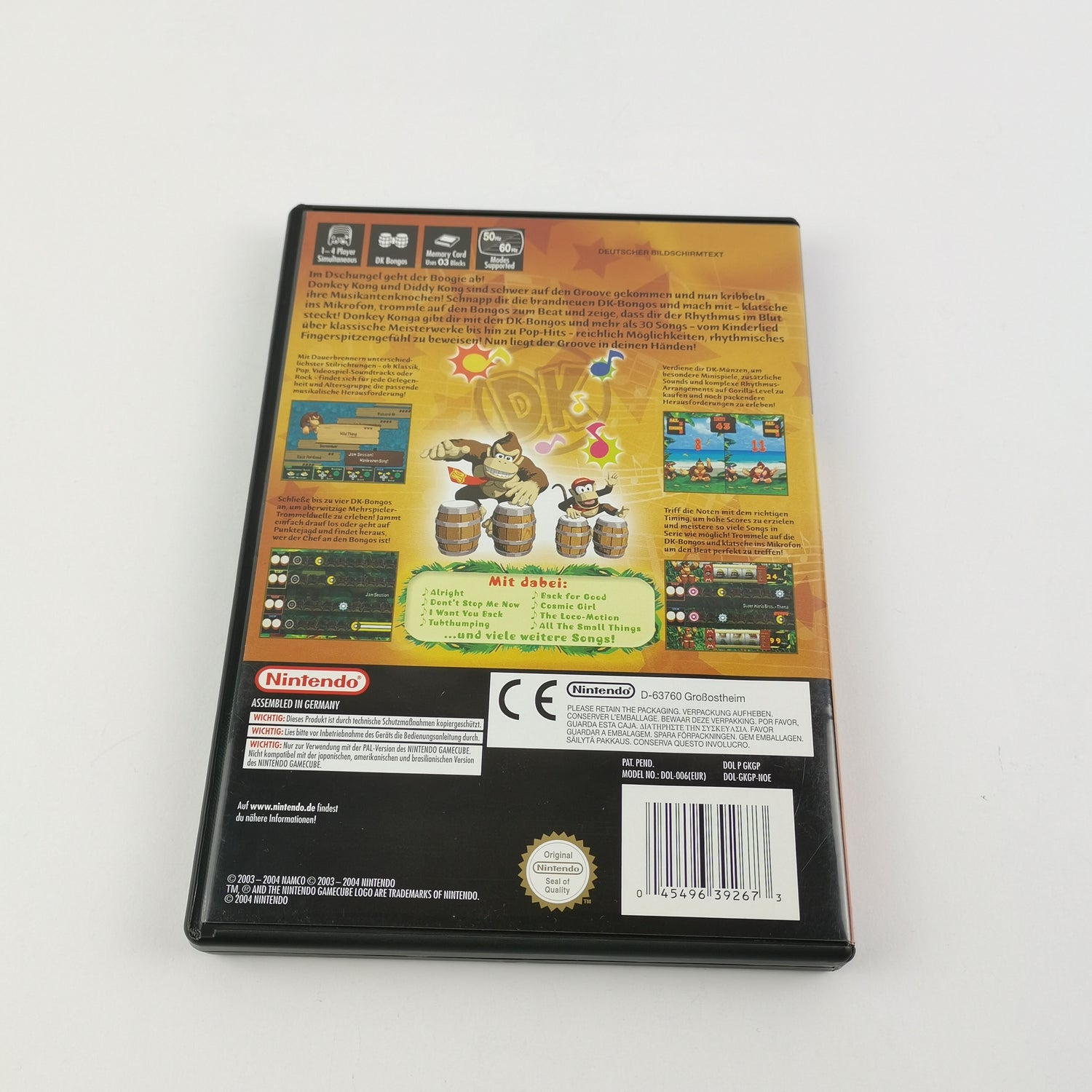 Nintendo Gamecube Spiel : Donkey Konga + Bongo Trommel - OVP Anleitung PAL