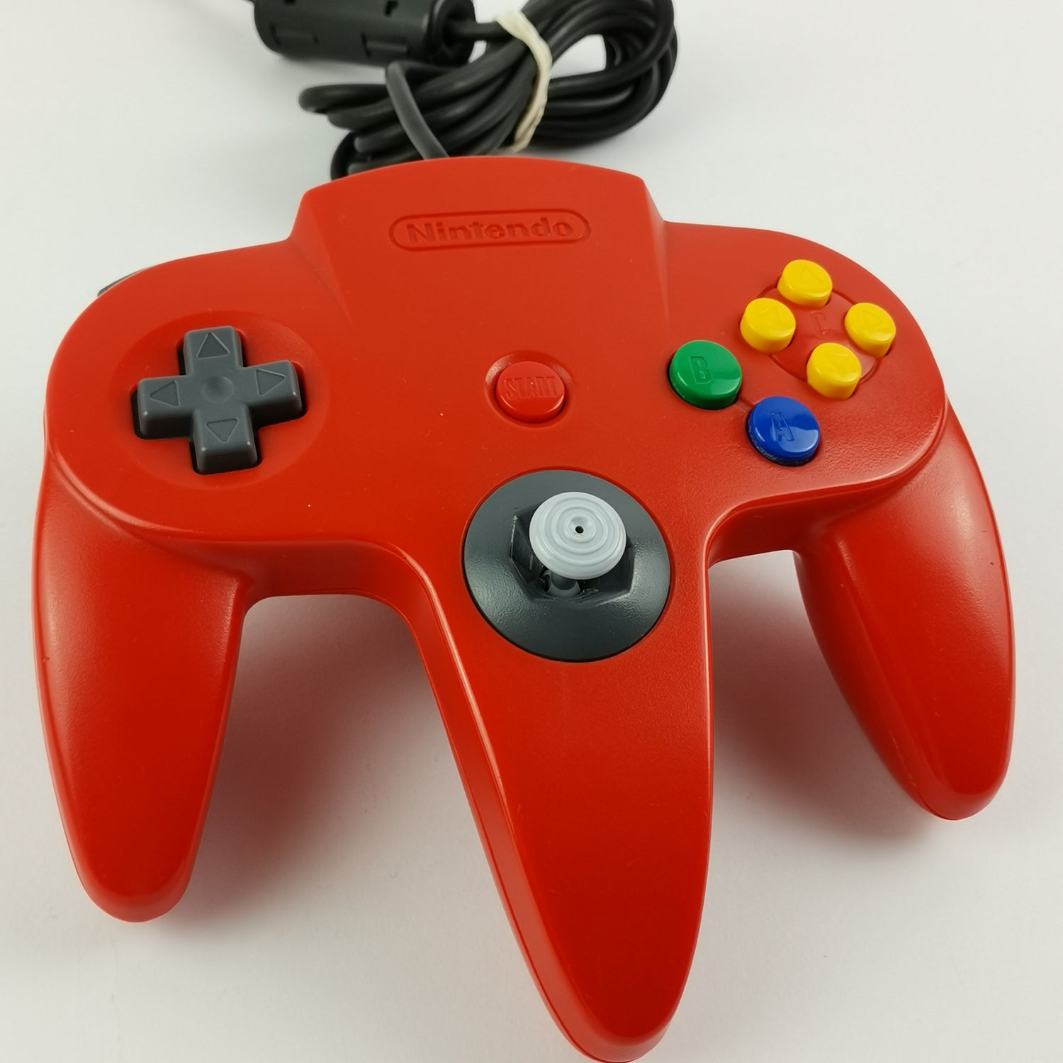 Original Nintendo 64 Zubehör : N64 Controller in ROT / Red - Gamepad Joypad