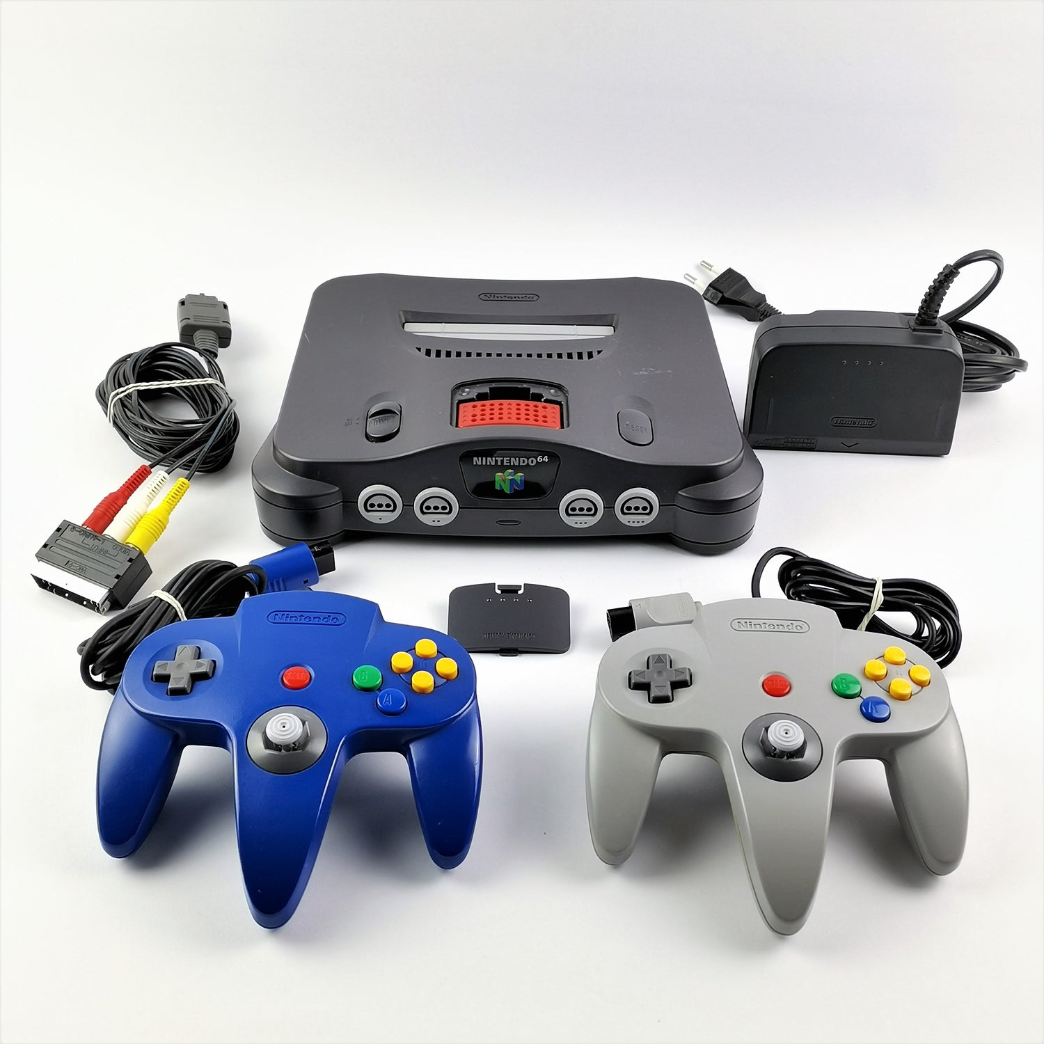 Nintendo 64 console - mixed lot with 2 controllers & Retro-Bit Expansion Pack N64