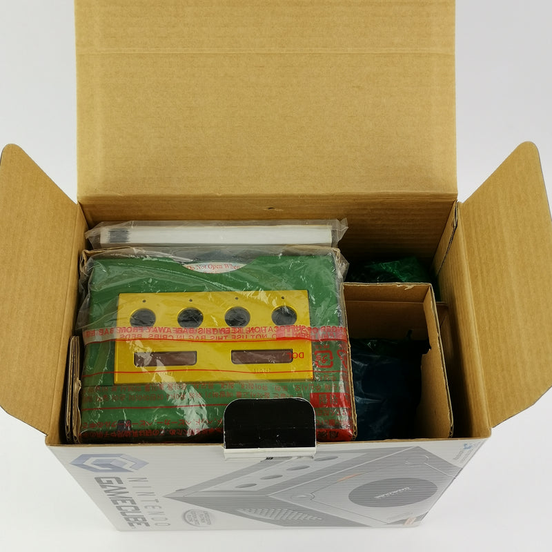 Nintendo Gamecube Konsole : Einzigartiger Iced Cube ZELDA Mod mit 4 Wavebirds