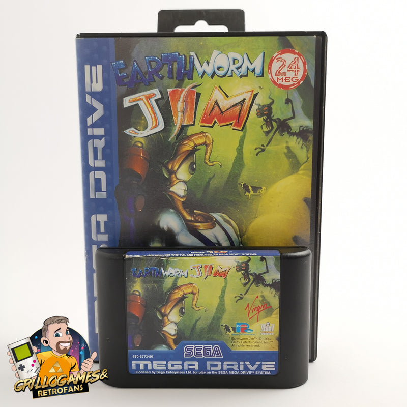 Sega Mega Drive Spiel " EarthWorm Jim " MD MegaDrive Earth Worm | OVP | PAL