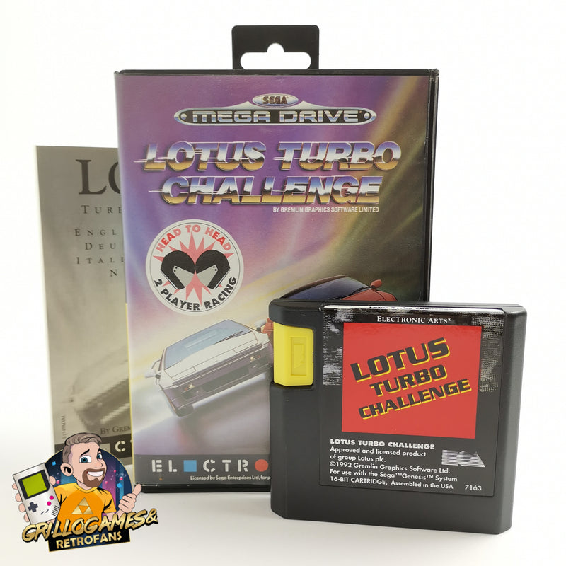 Sega Mega Drive Spiel " Lotus Turbo Challenge " MegaDrive Autorennen | OVP PAL