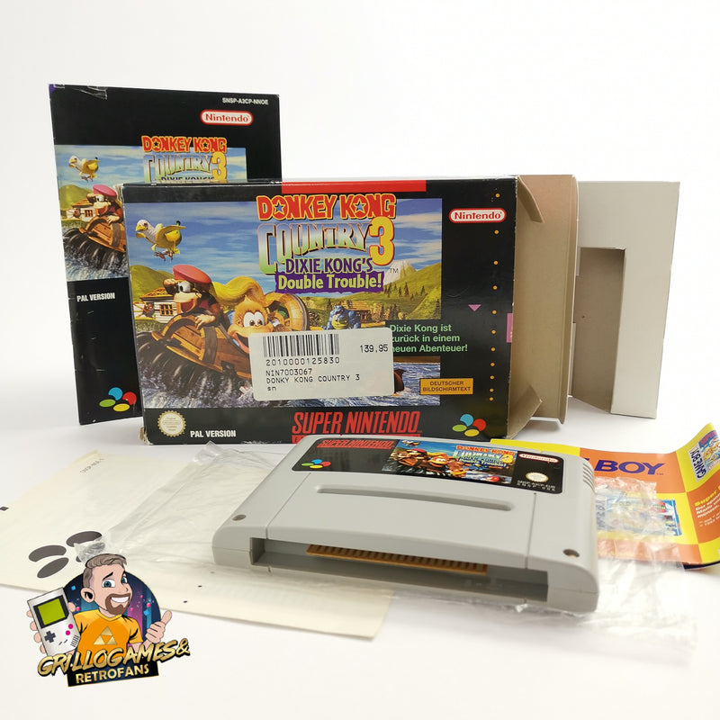 Super Nintendo Spiel " Donkey Kong Country 3 " SNES Donkeykong | OVP | PAL NNOE