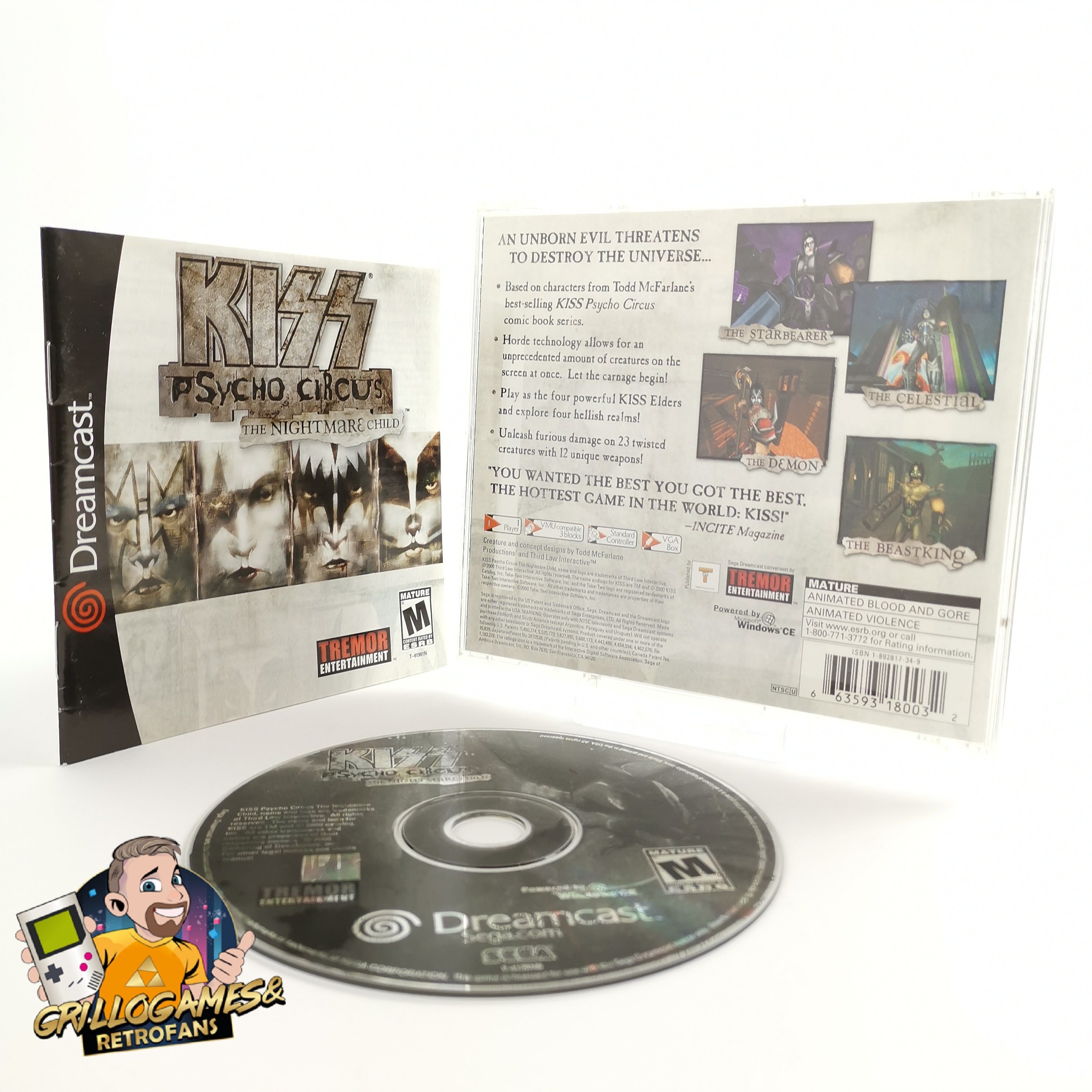 Sega Dreamcast Spiel " Kiss Psycho Circus The Nightmare Child " OVP NTSC-U/C USA