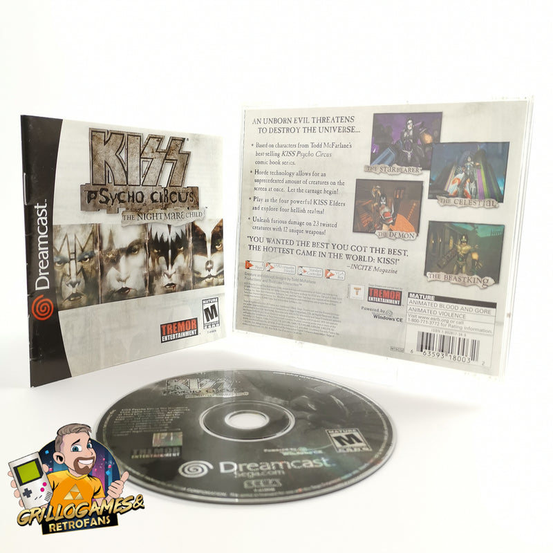 Sega Dreamcast game "Kiss Psycho Circus The Nightmare Child" OVP NTSC-U/C USA