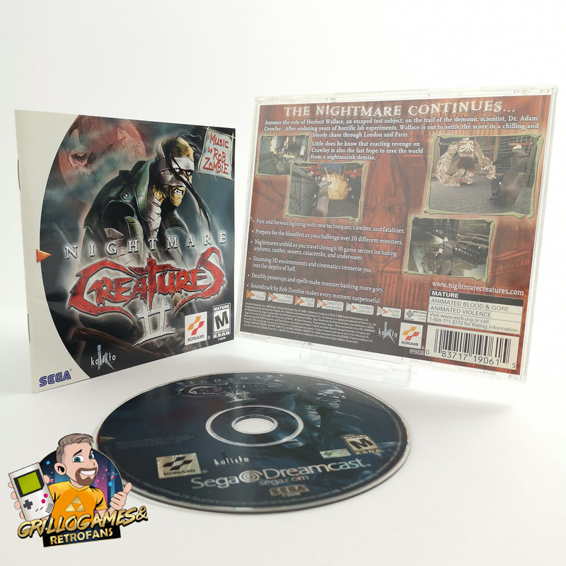 Sega Dreamcast game "Nightmare Creatures II 2" DC | Original packaging | NTSC-U/C USA
