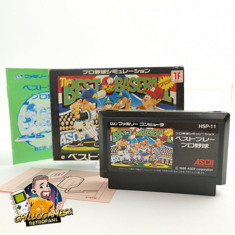 Nintendo Famicom Spiel " The Best Play Baseball " Nes NTSC-J Japan JAP | OVP