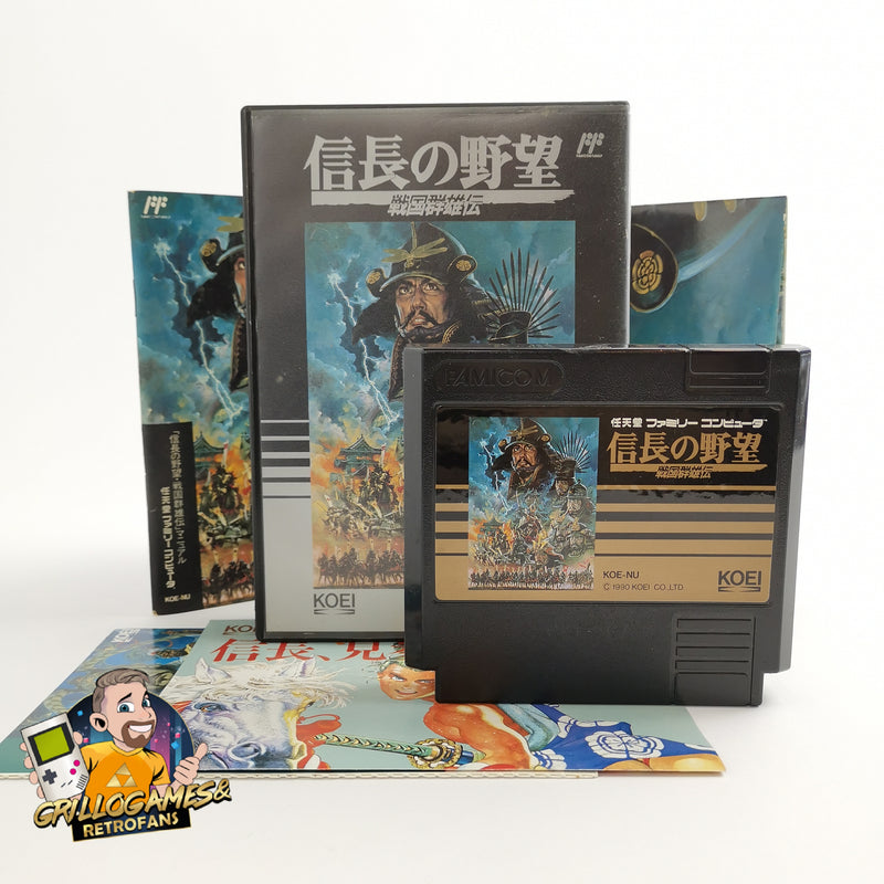 Nintendo Famicom Spiel " Nobunaga no Yabou: Sengoku Gunyuuden " NTSC-J Japan JAP
