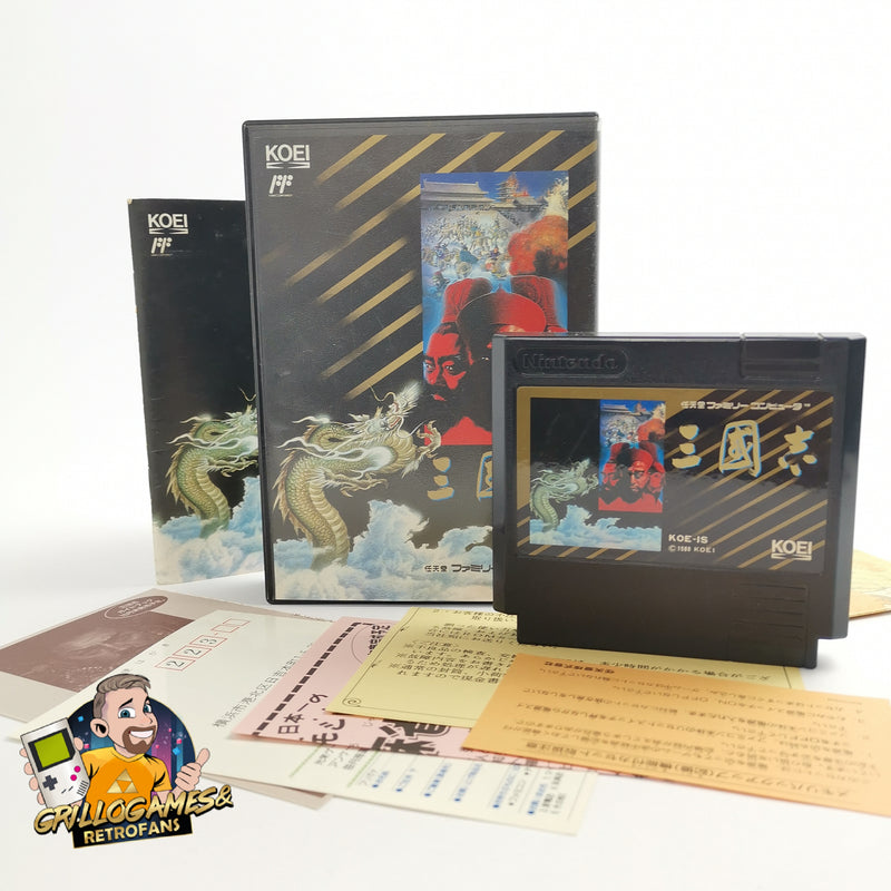 Nintendo Famicom Game "Sangokushi" Nes Family Com. | Original packaging | NTSC-J Japan JAP