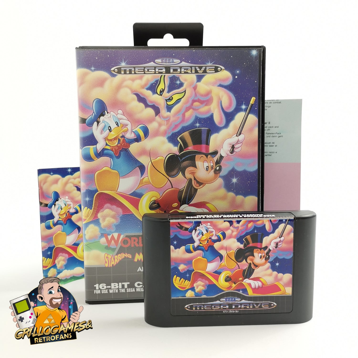 Sega Mega Drive World of illusion starring Mickey Mouse and Donald Duck OVP [2]