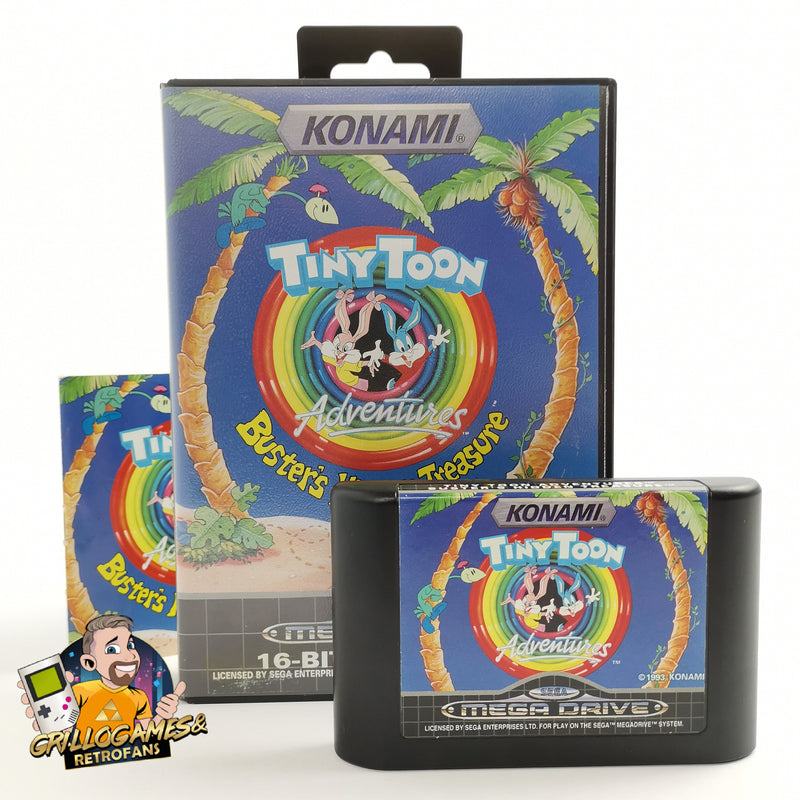 Sega Mega Drive Spiel " Tiny Toon Adventures Busters Hidden Treasure " OVP PAL