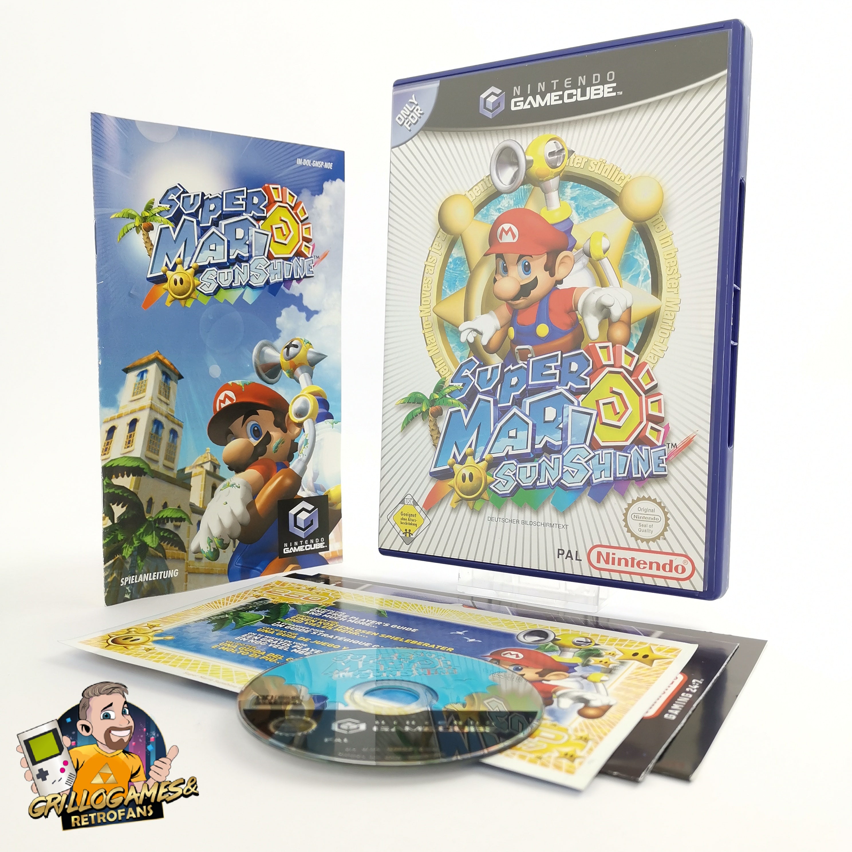 Nintendo Gamecube Spiel " Super Mario Sunshine " dt. Erstauflage OVP * sehr gut