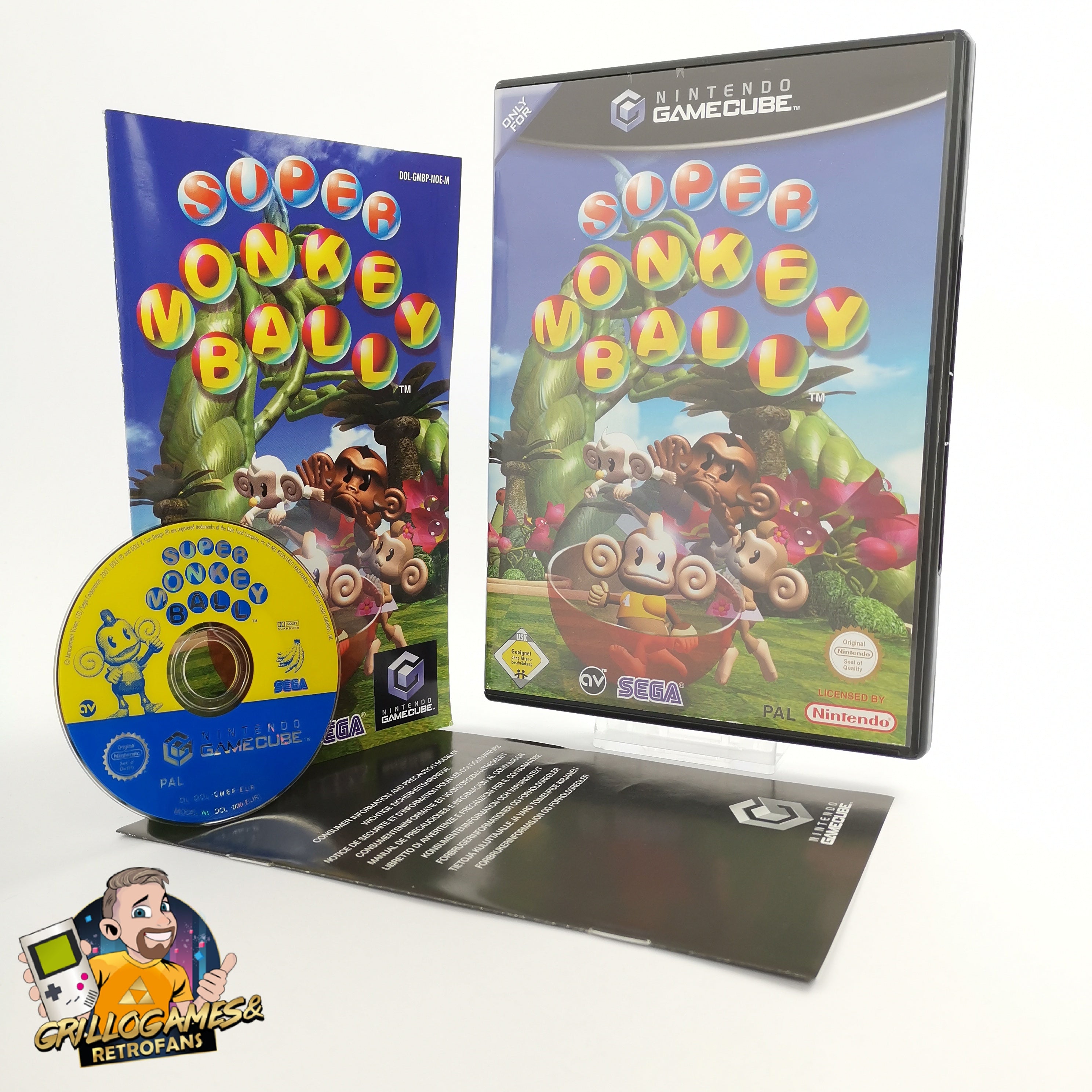 Nintendo Gamecube Spiel " Super Monkey Ball " Game Cube OVP | PAL NOE * sehr gut