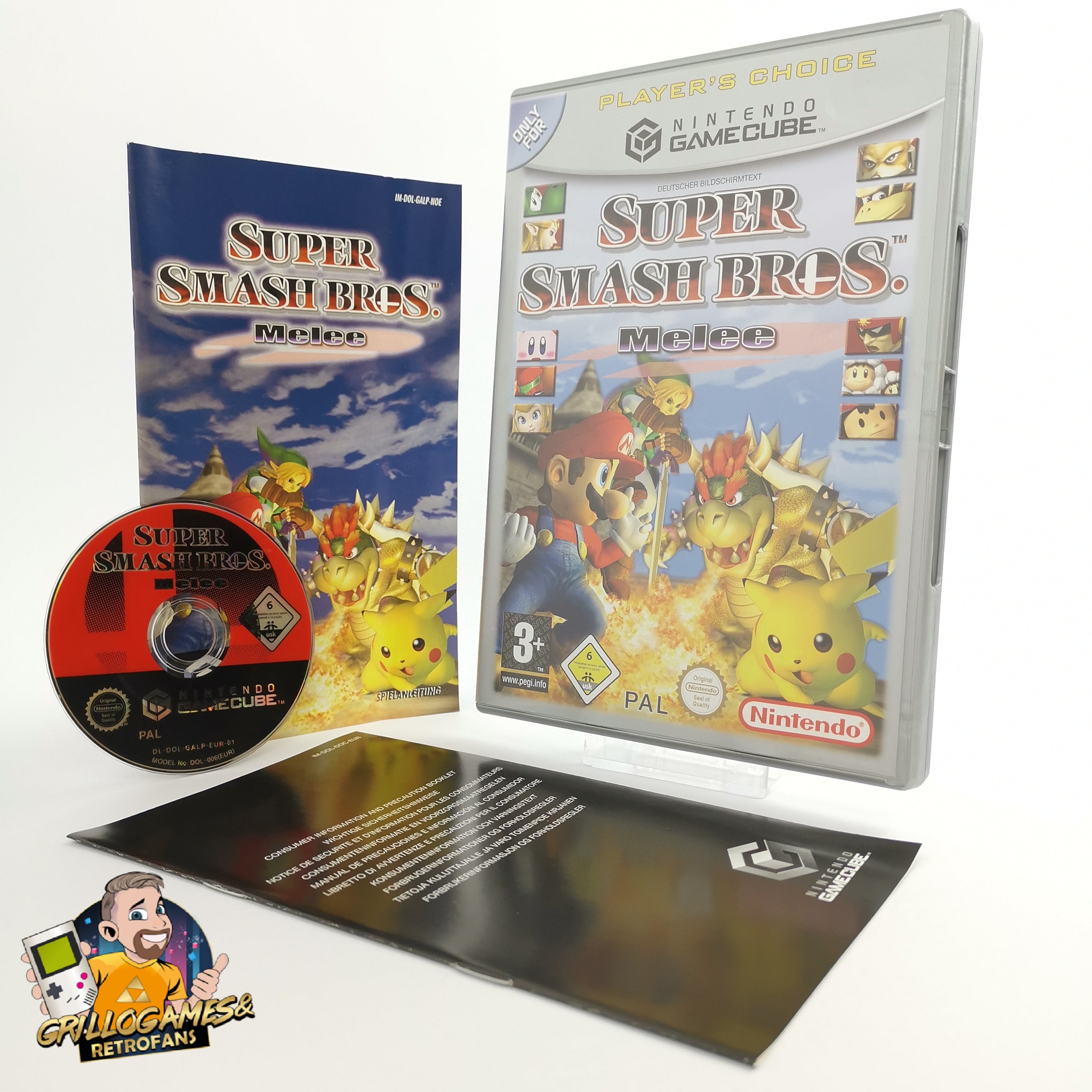 Nintendo Gamecube Spiel " Super Smash Bros. Melee " Players Choice OVP NOE * gut