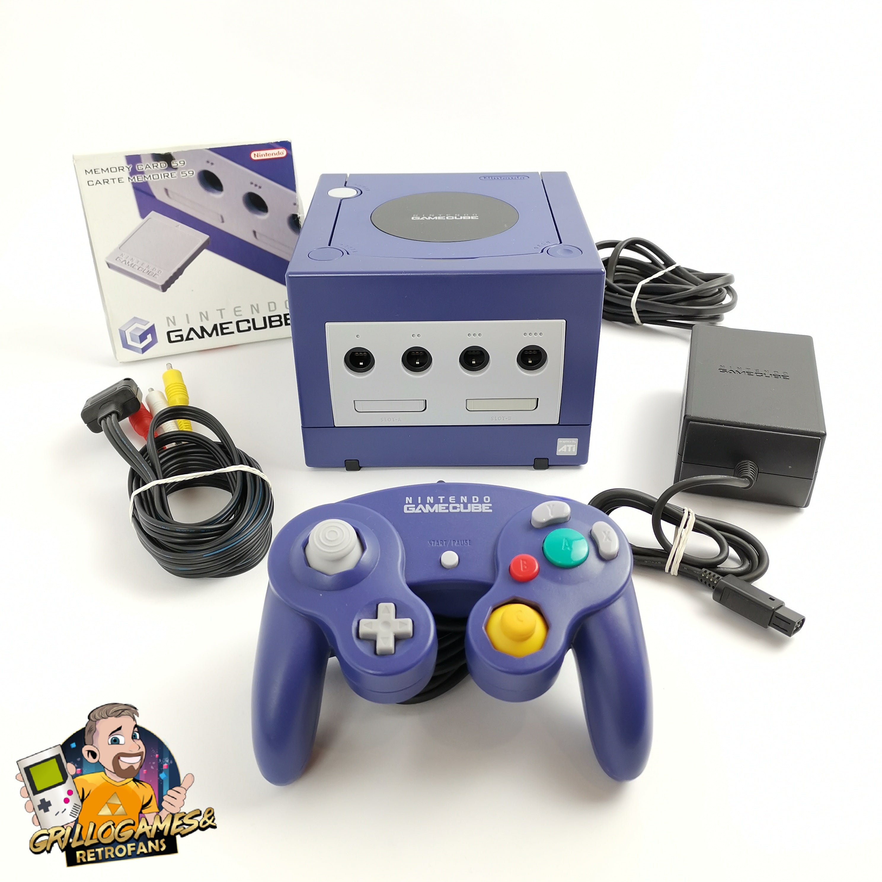 Nintendo Gamecube Konsole Purple Lila | Console Game Cube PAL [2]
