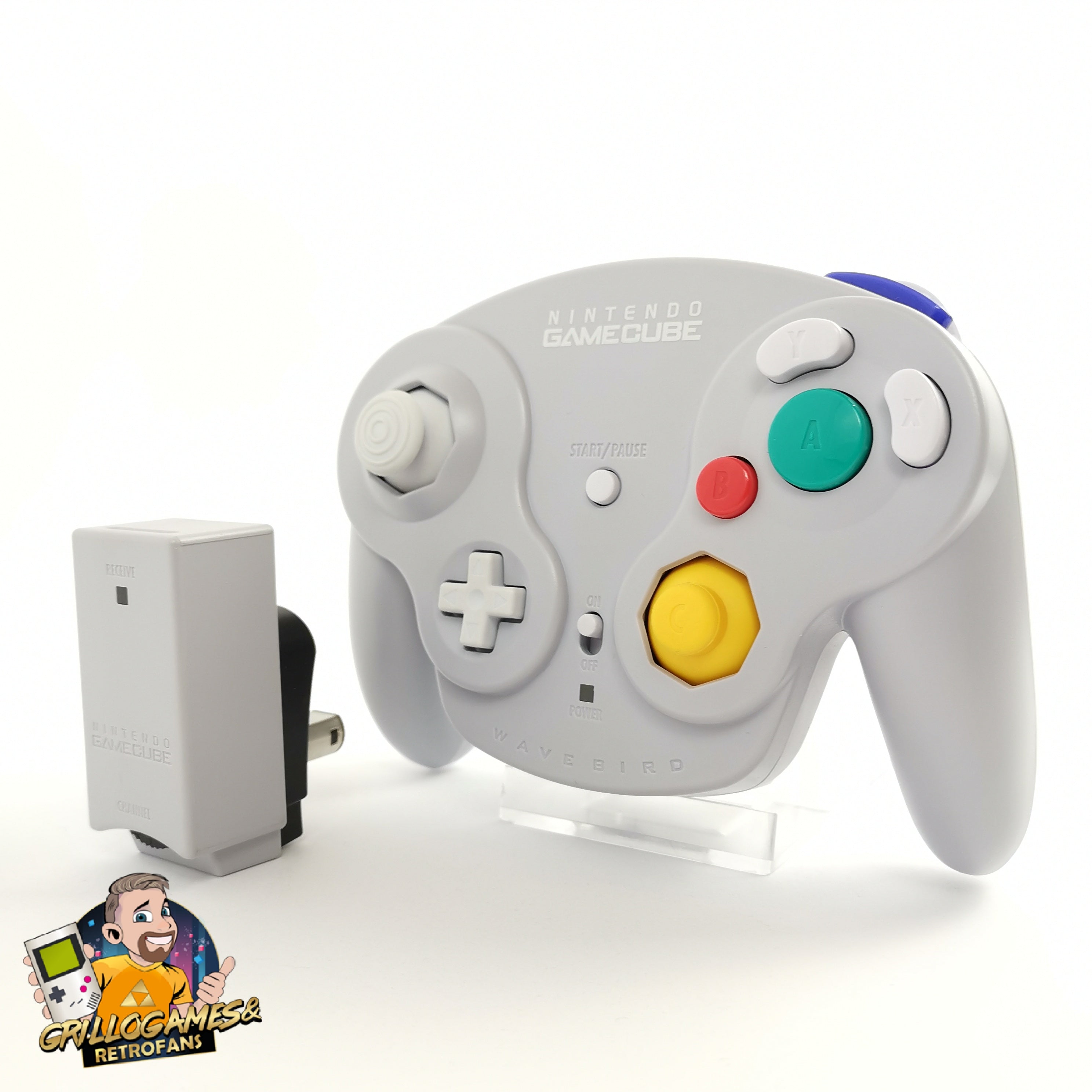 Nintendo Gamecube Controller " Wavebird + Empfänger " Original Game Cube Pad [2]