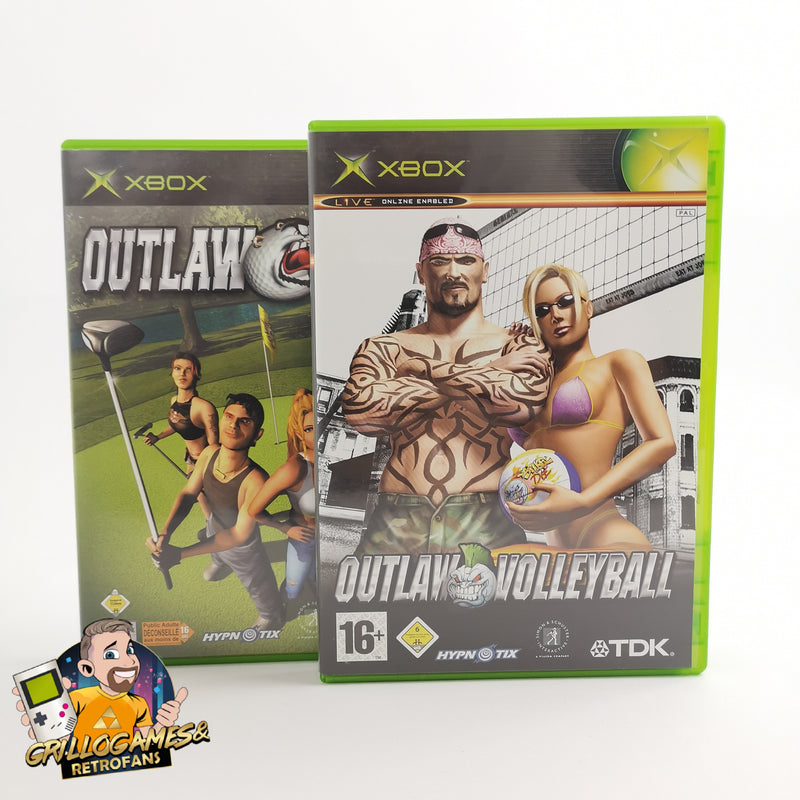 Microsoft Xbox Classic Games "Outlaw Volleyball &amp; Outlaw Golf" PAL OVP