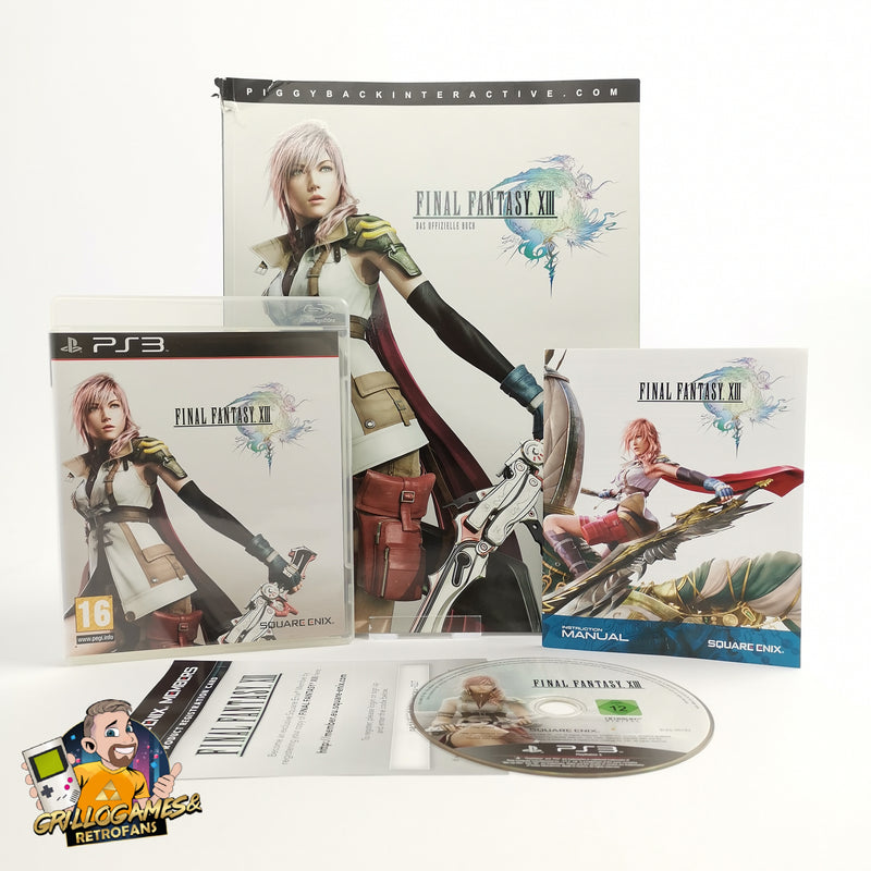 Sony Playstation 3 game "Final Fantasy XIII + solution book" FF 13 Guide original packaging