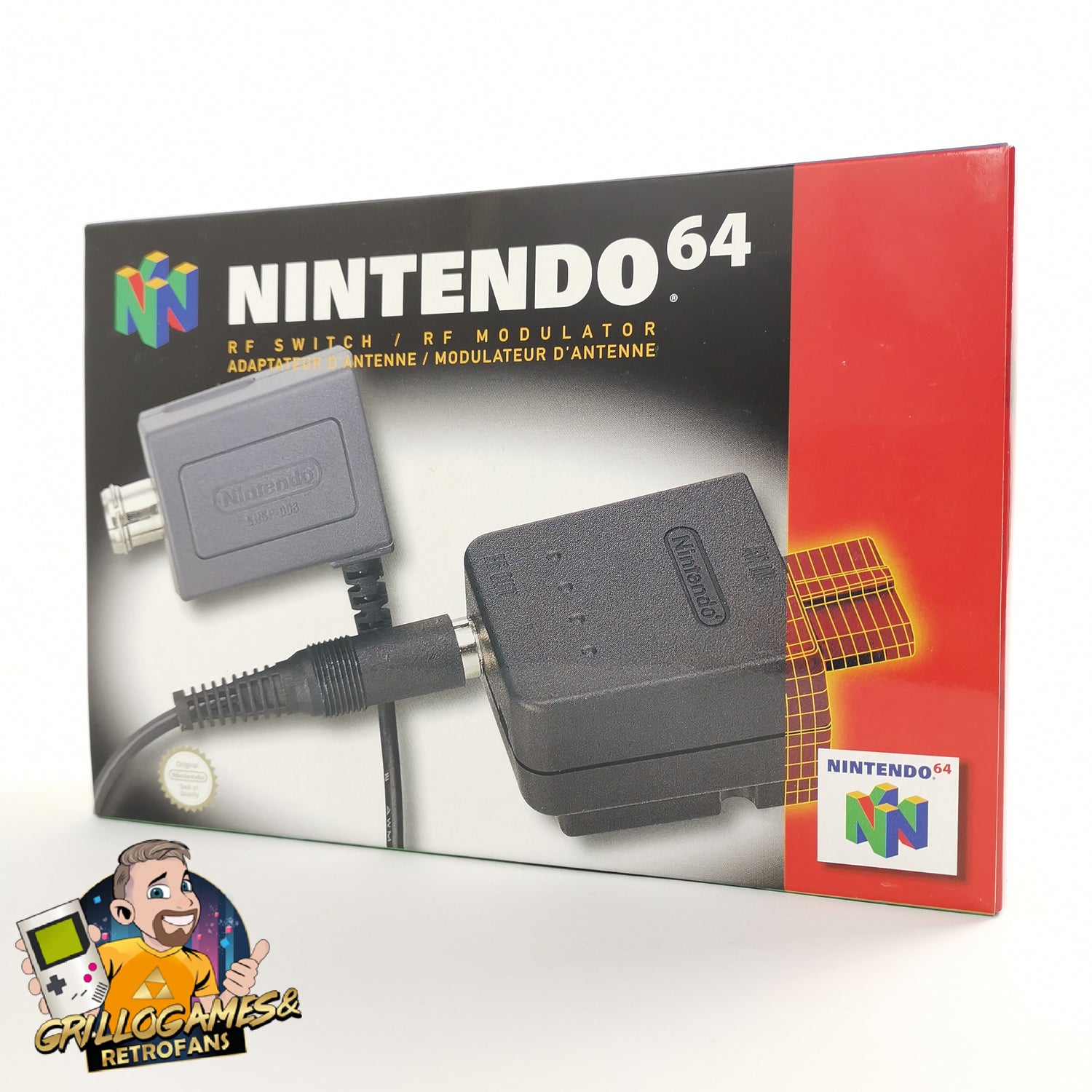 N64 Originaler Nintendo RF-Switch Kabel / RF Modulator | NEU NEW old Stock OVP
