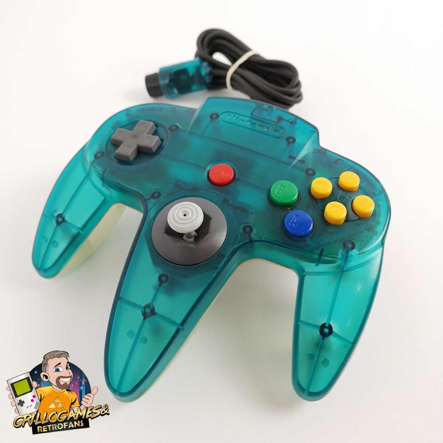 Original Nintendo 64 Zubehör N64 Controller Clear Blue Türks | N 64 PAL Gamepad