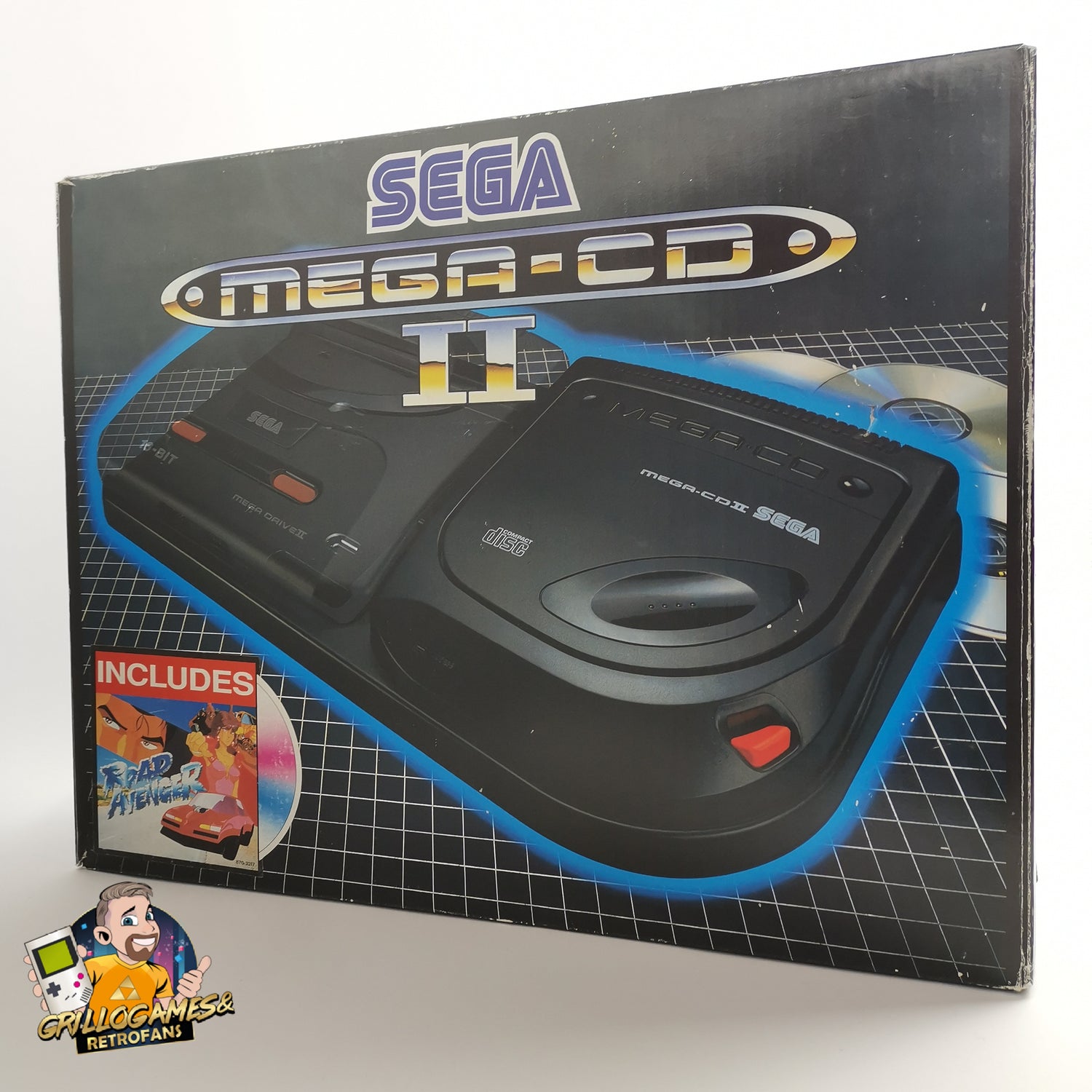 Sega Mega-CD II Konsole in OVP | PAL Console - Mega CD Adapter for Mega Drive